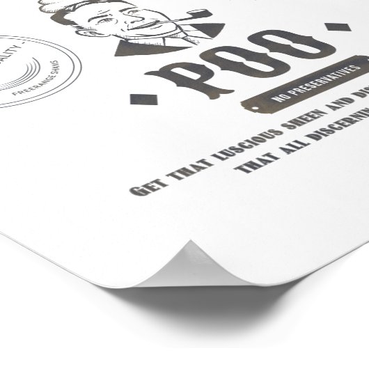 Funny Vintag Advert - Wiggly's Shampoo Poster (Ecke)