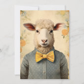 Funny Vintag Anthropomorphes Osterschaf Feiertagskarte (Vorderseite)