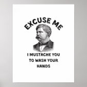 Funny Vintag Bad Mustache Zitat Poster (Vorne)