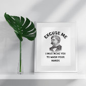 Funny Vintag Bad Mustache Zitat Poster