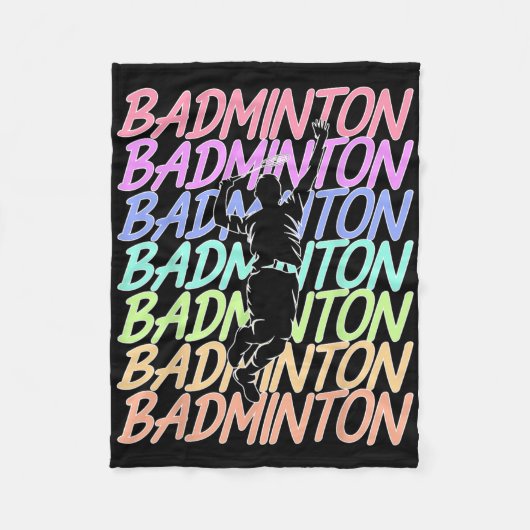 Funny Vintag Badminton Shuttle Badminton Player S Fleecedecke (Vorderseite)
