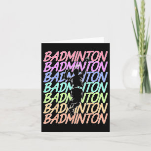 Funny Vintag Badminton Shuttle Badminton Player S Karte