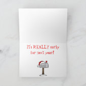 Funny Vintag Belased Santa Card Feiertagskarte (Innenseite)