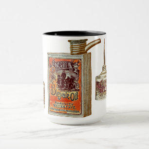 Funny Vintag Bicycle Sperm Oil Tasse