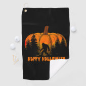 Funny Vintag Bigfoot Pumpkin Halloween Trick Golfhandtuch (Insitu)