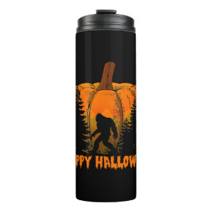 Funny Vintag Bigfoot Pumpkin Halloween Trick Thermosbecher