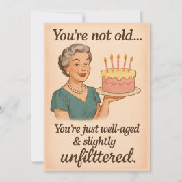 Funny Vintag Birthday Card für Frauen-Retro Sassy Feiertagskarte