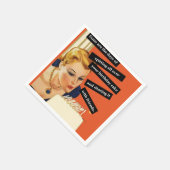 Funny Vintag Birthday Girl bläst Kerzen aus Serviette (Ecke)