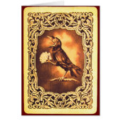 Funny Vintag Black Crow Playing Poker (Vorne)