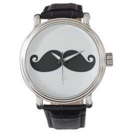 Funny Vintag Black Mustache Armbanduhr