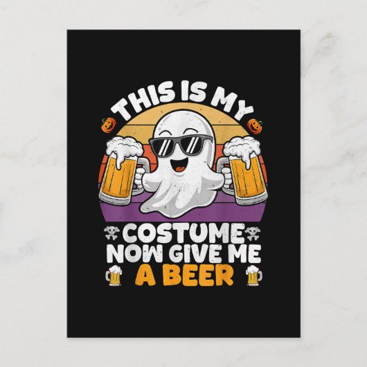 Funny Vintag Boo Postkarte (Vorderseite)