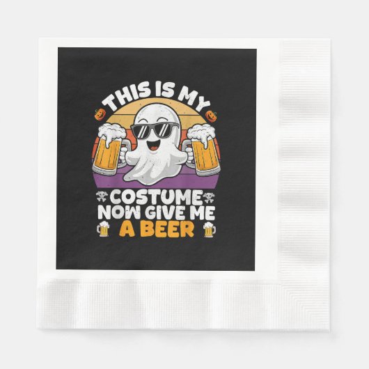 Funny Vintag Boo Serviette (Vorderseite)