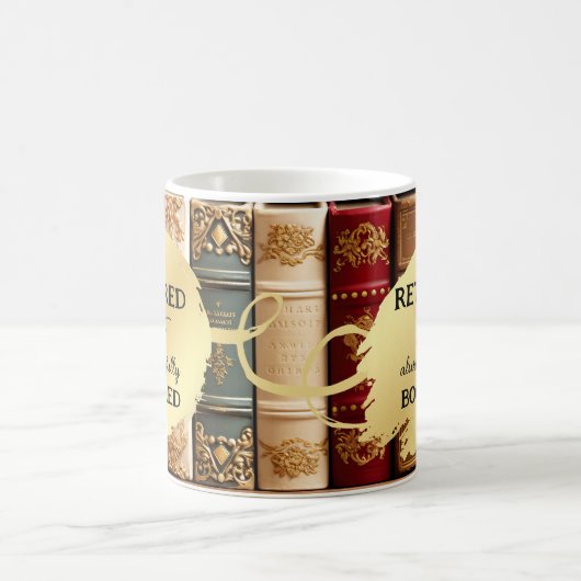 Funny Vintag Books Retirement Kaffeetasse (Mittel)