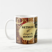 Funny Vintag Books Retirement Kaffeetasse (Links)