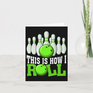 Funny Vintag Bowling Team Bowler Bowling Lover Bo Karte