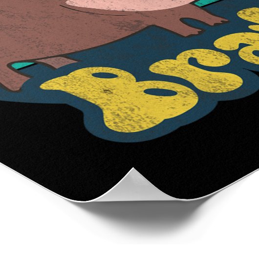 Funny Vintag Brat Ba Poster (Ecke)