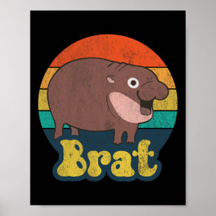 Funny Vintag Brat Ba Poster