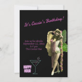 Funny Vintag Butterfly Girl zum Geburtstag einlade Einladung (Vorderseite)