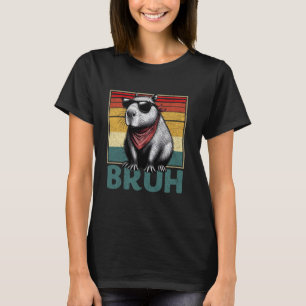 Funny Vintag Capybara Bruh Design für Tierische Li T-Shirt