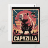 Funny Vintag Capybara Lover Riesenrodent Postkarte (Vorne/Hinten)
