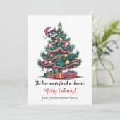 Funny Vintag Cat Christmas Card Feiertagskarte