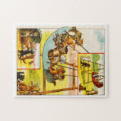 Funny Vintag Cats Frolly on Playground Swing Puzzle (Horizontal)