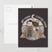 Funny Vintag Cottagecore Cat Hexen Halloween Postkarte (Vorne/Hinten)