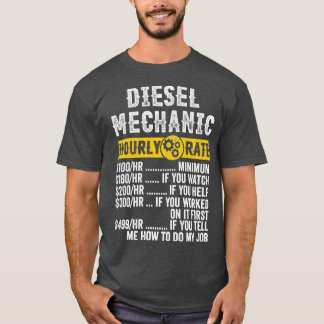 Funny Vintag Diesel Mechanic Bekleidung Spaß stünd T-Shirt