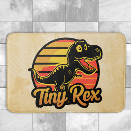 Funny Vintag Dinosaurier Trex bei Sunset Tiny Rex Badematte