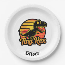 Funny Vintag Dinosaurier Trex bei Sunset Tiny Rex