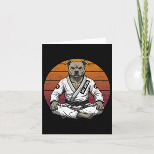 Funny Vintag Dog Brasilianischer Jiu Jitsu Retro G Karte