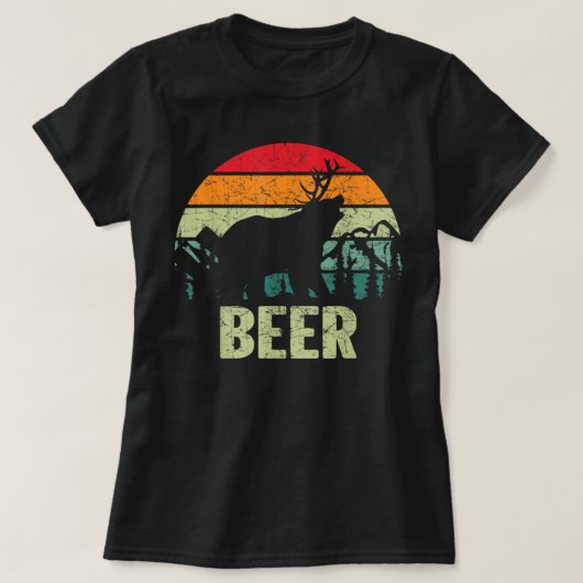 Funny Vintag Drink - Bären Deer Bier TShirt (Design vorne)