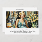 Funny Vintag Einladung (Vorne/Hinten)