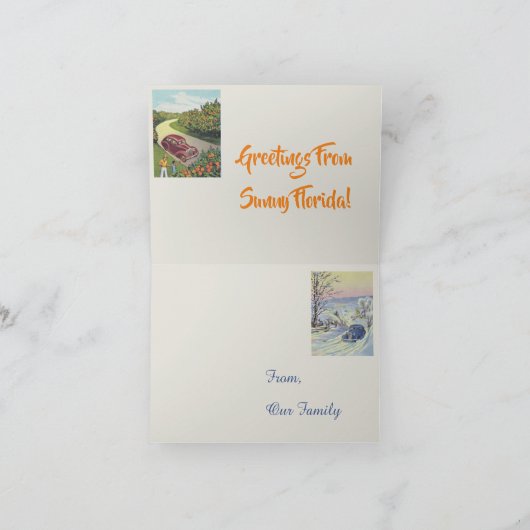 Funny Vintag Florida Faltkarte Karte (Innenseite)
