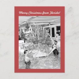 Funny Vintag Foto Florida Weihnachten Postkarte