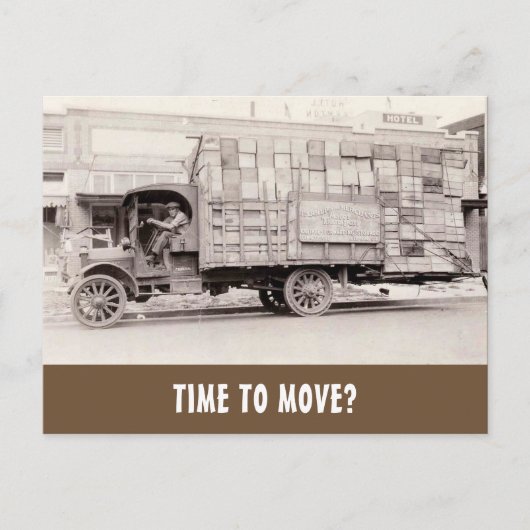 Funny Vintag Foto Immobilien Marketing Postkarte (Vorderseite)