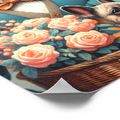 Funny Vintag French Bulldog Painting Poster (Ecke)