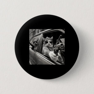 Funny Vintag Gangster Cat Meme Cat Vater Frauen Gr Button