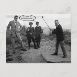 Funny Vintag Golf Postcard Postkarte