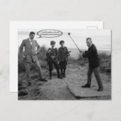 Funny Vintag Golf Postcard Postkarte (Vorne/Hinten)