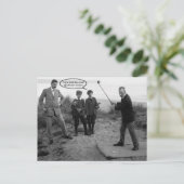 Funny Vintag Golf Postcard Postkarte (Stehend Vorderseite)