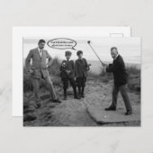 Funny Vintag Golf Postcard Postkarte (Vorne/Hinten)