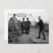 Funny Vintag Golf Postcard Postkarte (Vorne/Hinten)