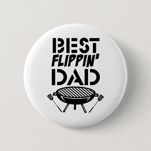 Funny Vintag Grill Daddy - Grillen und Nachfüllen Button (Vorderseite)