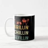 Funny Vintag Grill Vater - Grillabfüllung Kaffeetasse (Links)