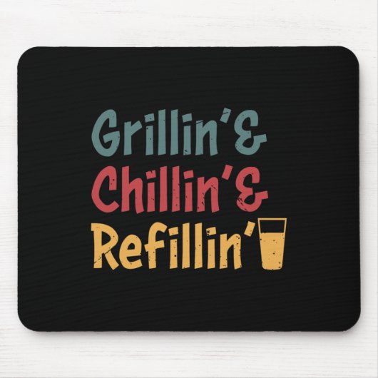 Funny Vintag Grill Vater - Grillabfüllung Mousepad (Vorne)