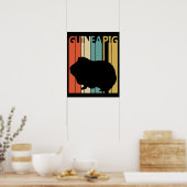Funny Vintag Guinea Pig Poster (Küche)