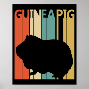 Funny Vintag Guinea Pig Poster