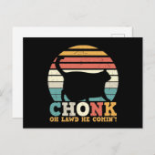 Funny Vintag Halloween Cat Postkarte (Vorne/Hinten)