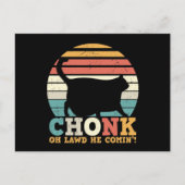 Funny Vintag Halloween Cat Postkarte (Vorderseite)